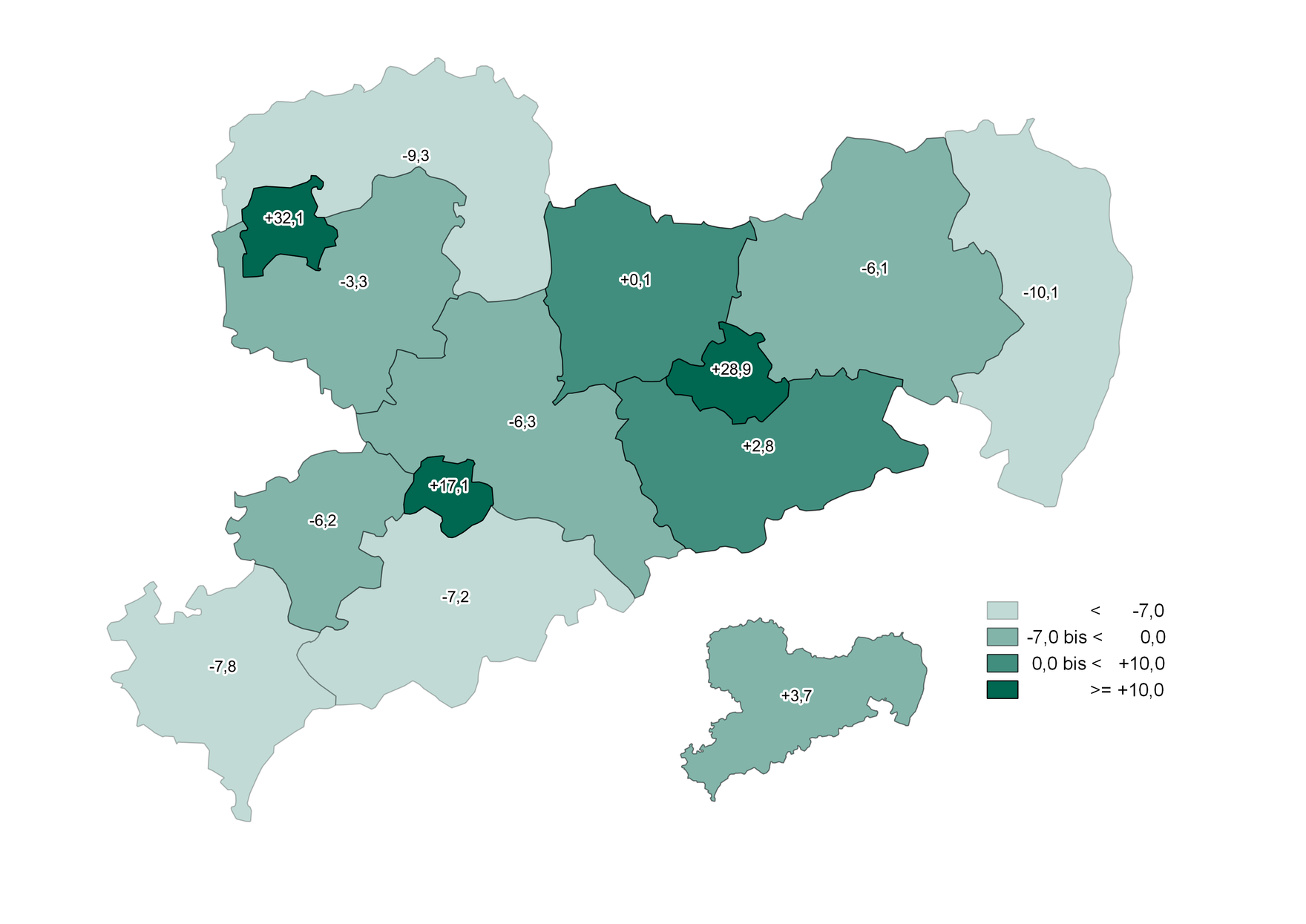 Die Grafik stellt die regionalen Unterschiede dar.