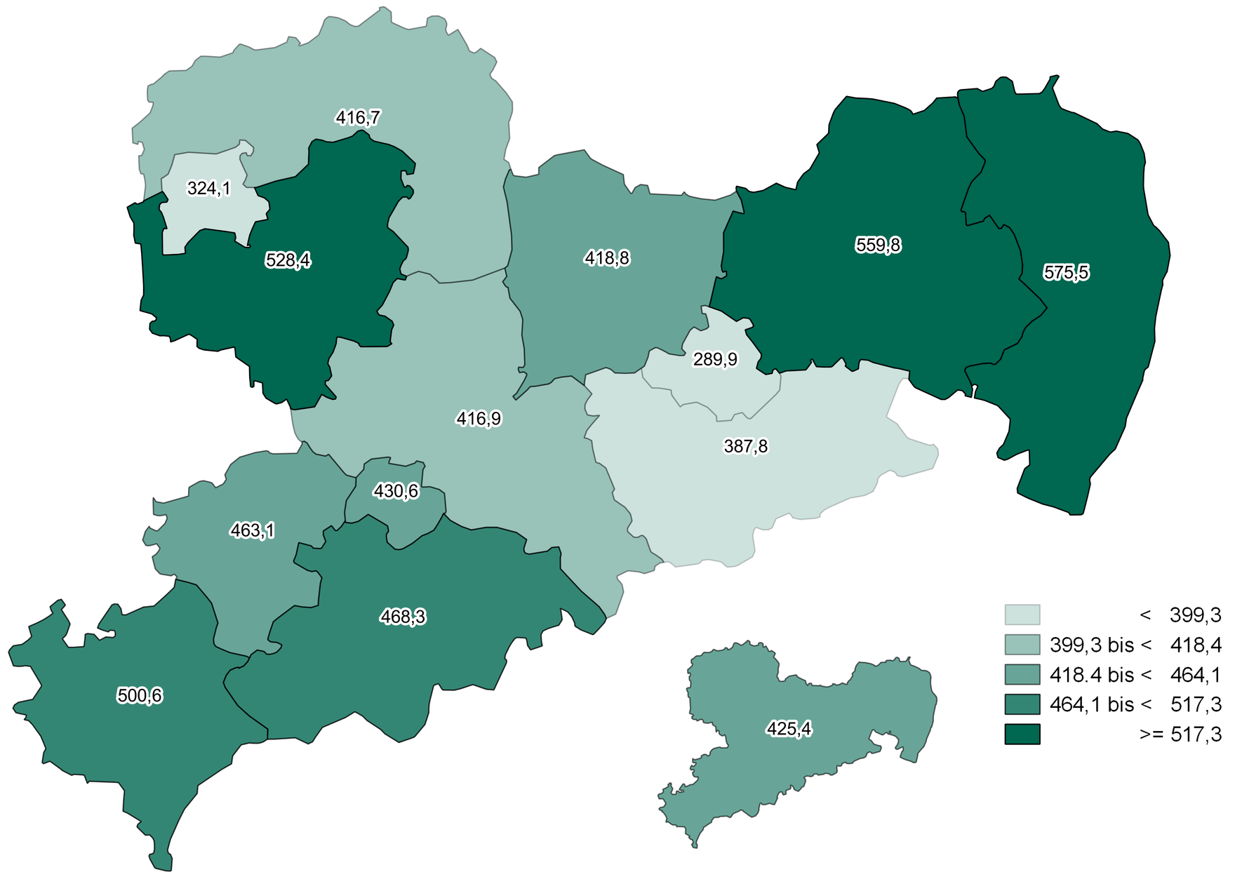 Die Grafik stellt die beschriebenen regionalen Unterschiede der Rentenzugänge dar.