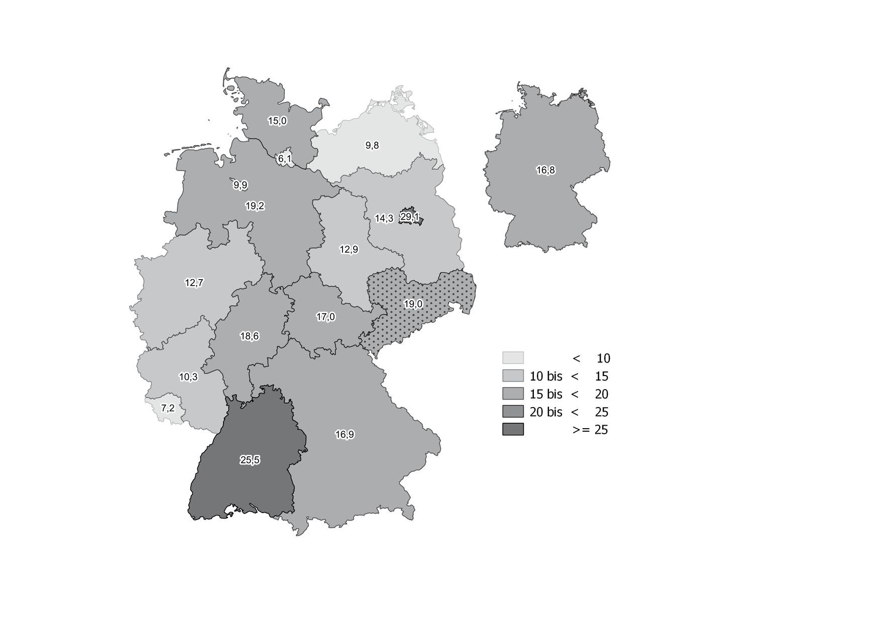 Die Grafik zeigt die im Text beschriebenen Veränderungen der Anteil der Teilzeitbeschäftigten an allen Beschäftigten in stationären Pflegeeinrichtungen.